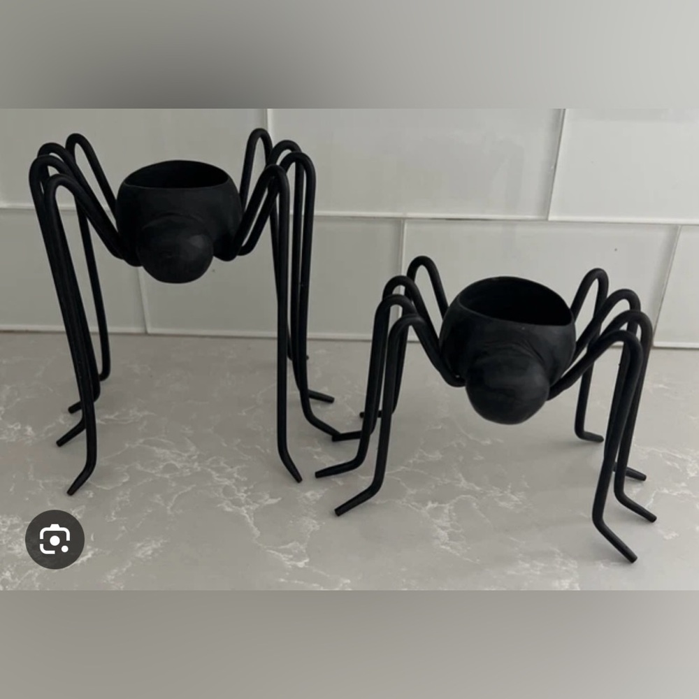 Pottery Barn Halloween Metal Spider Tea Light Party Decoration Retired Decor - Picture 11 of 12